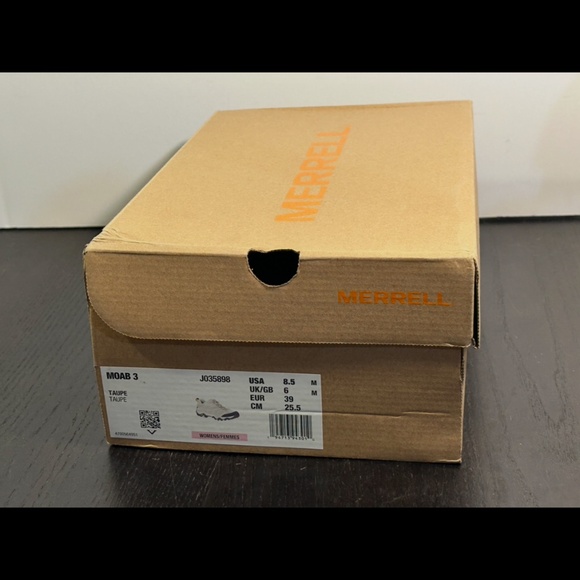 Merrell Moab 3 Trail Hiking Shoes Sneakers Taupe/Yellow Womans 8.5M - Picture 15 of 16